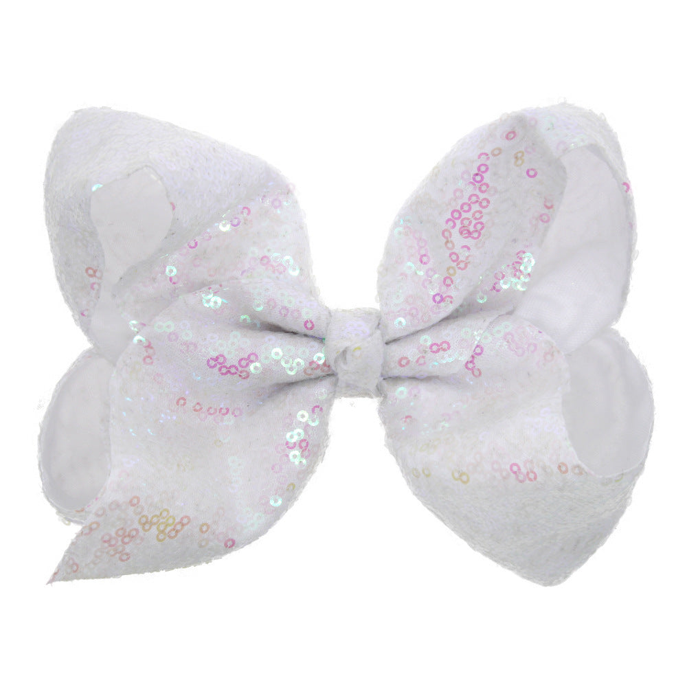 Wholesale 8 Inch Children's Bow Sequin Hairpin